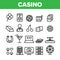 Casino Collection Play Elements Vector Icons Set