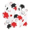 Casino Concept Floating Cards and Chips. Casino poker design template. Falling poker cards and chips game ucky