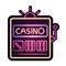 Casino, dices slot machine gambling neon sign