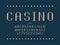 Casino font. Vector alphabet