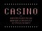 Casino font. Vector alphabet