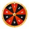 Casino fortune wheel. Gambling industry entertainment.  Jackpot lucky number wheeling roulette.  Design for poker room, website