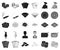 Casino and gambling black,monochrome icons in set collection for design. Casino and equipment vector symbol stock web