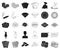 Casino and gambling black,outline icons in set collection for design. Casino and equipment vector symbol stock web