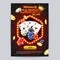 Casino Gambling Game Poster Card Template. Vector