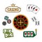 Casino and gambling icons set