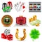 Casino and gambling icons vector set