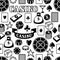 Casino gambling seamless pattern with game objects