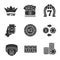 Casino glyph icons set