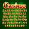 Casino golden english alphabet font.