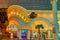 Casino golden Nugget by night in Fremont street in Las Vegas, USA