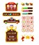 Casino icons for slot machines, lotteries for 2d games.