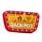 Casino jackpot 3d rendering isometric icon.