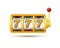 Casino jackpot slot machine lucky vector game icon. 777 slot machine