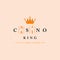 Casino king logo. crown and roulette casino concept.