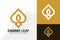 Casino Leaf Logo Design, Brand Identity Logos Designs Vector Illustration Template