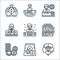 Casino line icons. linear set. quality vector line set such as lucky, dice, poker chip, slot machine, gambler, croupier, gambler,