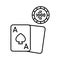 Casino Line Vector Icon easily modified