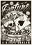 Casino monochrome vintage poster