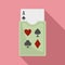 Casino play cards icon, flat style