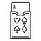 Casino play cards icon, outline style