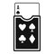 Casino play cards icon, simple style