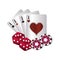 casino poker aces card dices chips