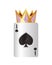 casino poker gold crown and ace card spade