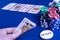 Casino poker hand