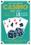 Casino and poker invitation colored poster