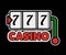 Casino poker logo template. Lucky number 7 or seven