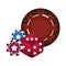casino poker roulette dice and chips