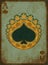 Casino poker spades symbol in art nouveau style