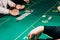 Casino poker table gambling money chips betting