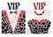 Casino poker vip invitation banners, vector