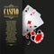Casino poster or banner background or flyer template.