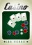 casino poster. Vector illustration decorative design