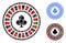 Casino Roulette Mosaic Icon of Circle Dots