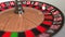 Casino roulette wheel ball hits 13 thirteen black. 3D rendering