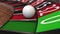 Casino roulette wheel ball hits 32 thirty-two red 3D rendering