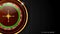 Casino roulette wheel isolated on dark background