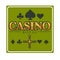 Casino royal club isolated icon, gambling and play cards suits
