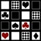 Casino seamless pattern with playing cards suits