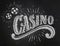 Casino sign chalk