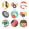 Casino Sport and Leisure Games Icons (Chess, Billiard, Poker, Darts, Bowling, Gambling Chips, Pinball, Dice and Slot Machine)