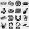 Casino vector icon set on gray