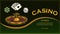 Casino vintage colorful horizontal banner