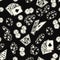 Casino vintage monochrome seamless pattern