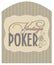 Casino vintage poker label