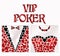 Casino VIP Poker card, vector